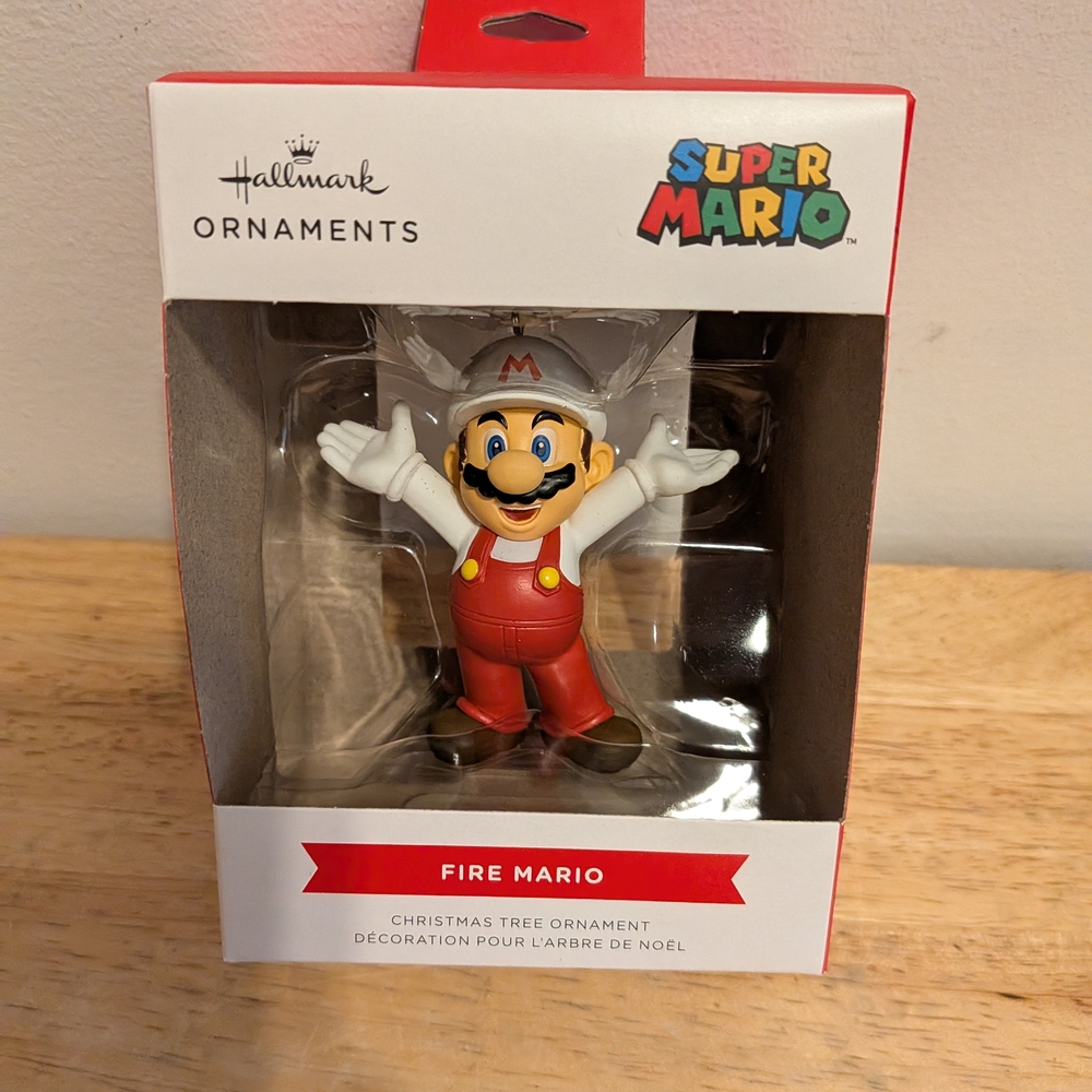 Hallmark Super Mario Fire Mario Ornament - Red, White, and Yellow